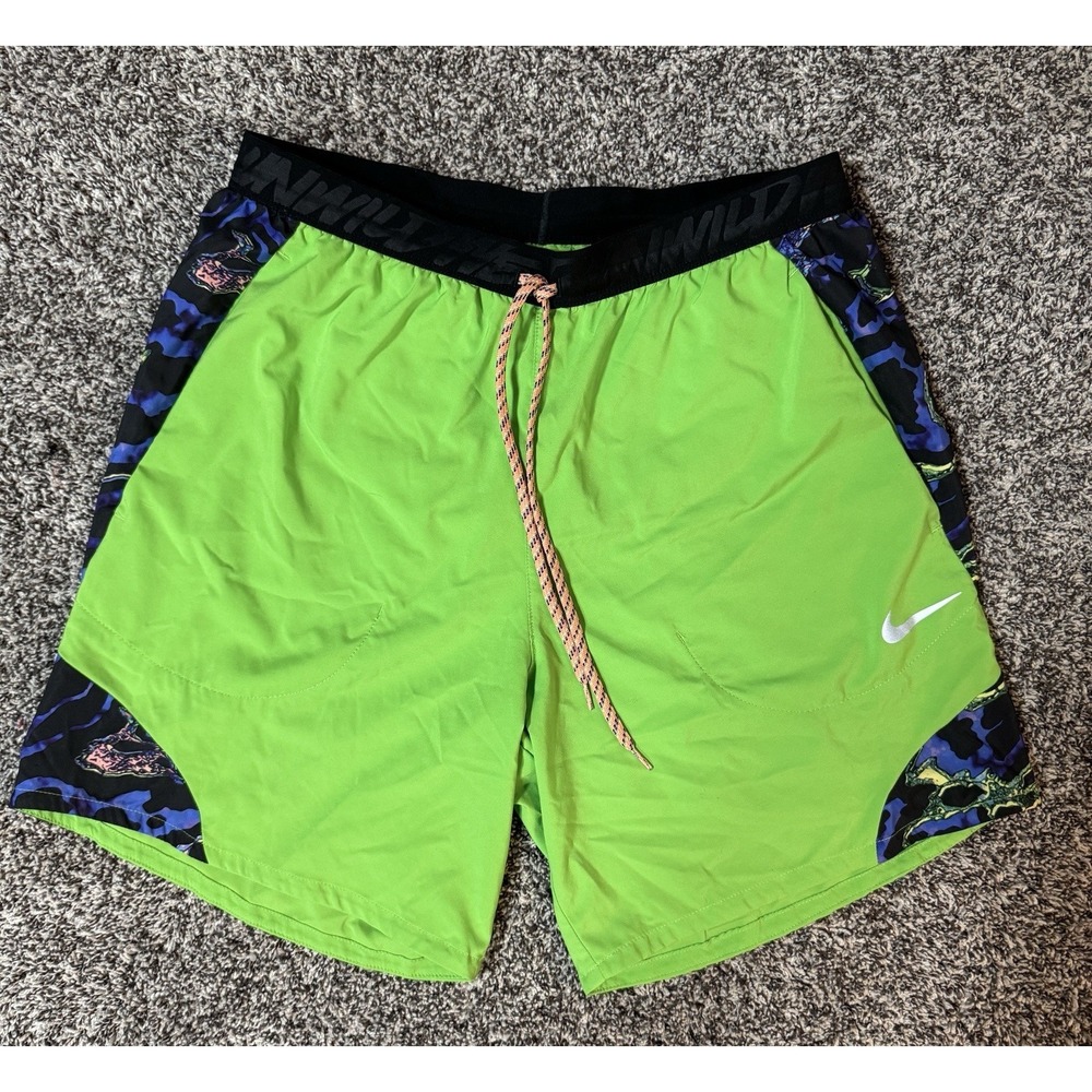 Nike Flex Stride Dri Fit Wild Run 7" Athletic Shorts Men's M CZ9754-304 GREEN